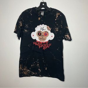 MEDIUM || NBA YOUNG BOY || MENS T-Shirt (BLEACH DYED)